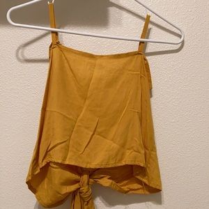 Open back mustard top